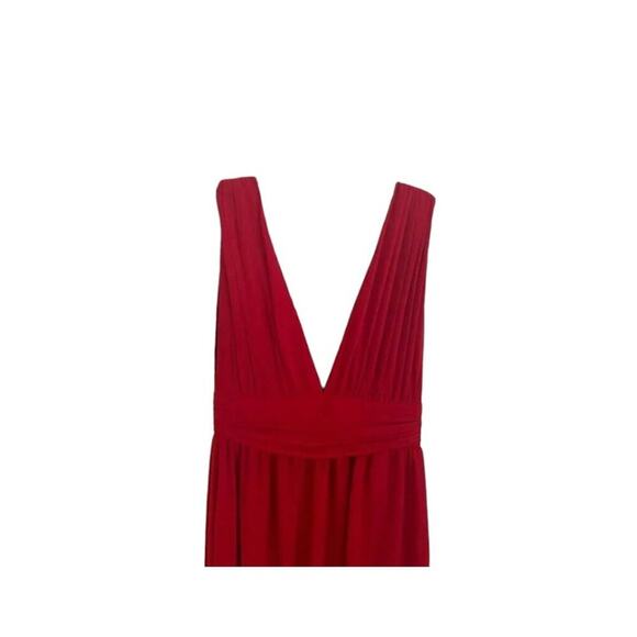 Lulus Women's Heavenly Hues‎ Red Maxi Dress Sleeveless V-Neck Pleated Size M #1 - Picture 6 of 8